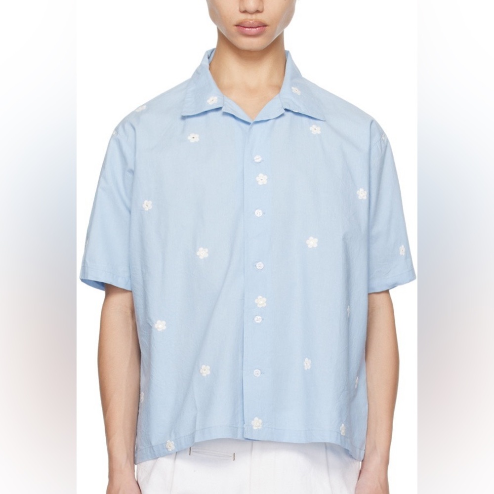 Gimaguas Floral Embroidered Camp Shirt